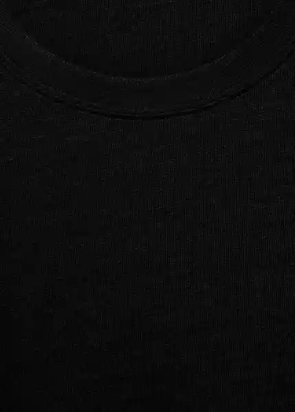 Camiseta Lenu Negro Talla M Mujer Mango