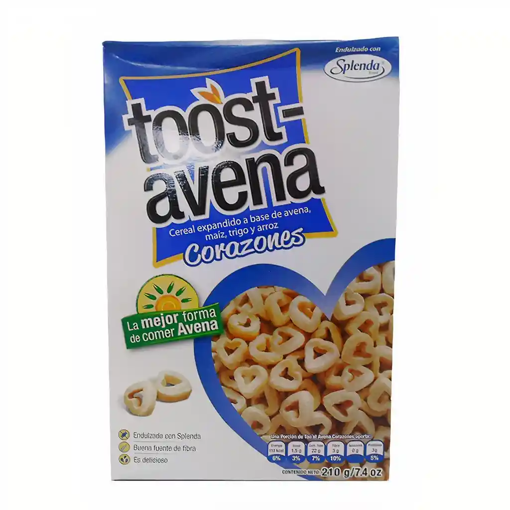 Toost Avena Cereal de Avena con Forma de Corazones