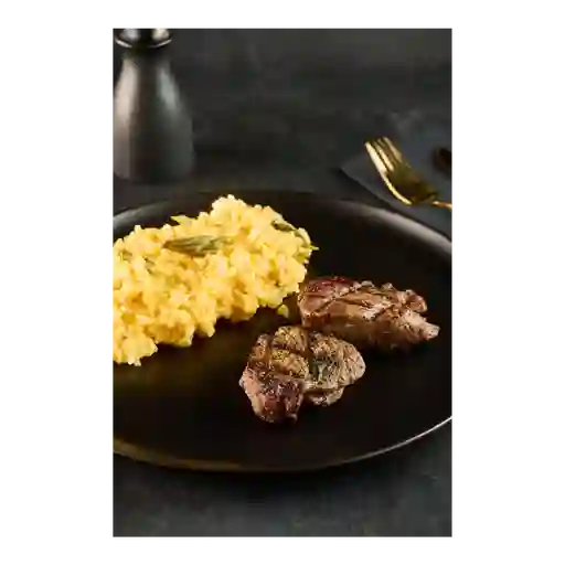 Arroz cremoso d ají amarillo y espárrago