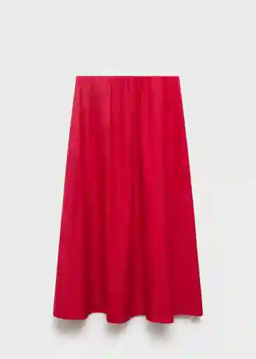 Falda Creta Rojo Talla XS Mujer Mango