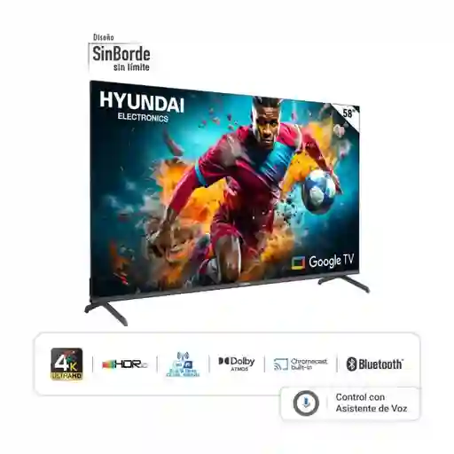 Hyundai Televisor UHD 4K Google tv 58
