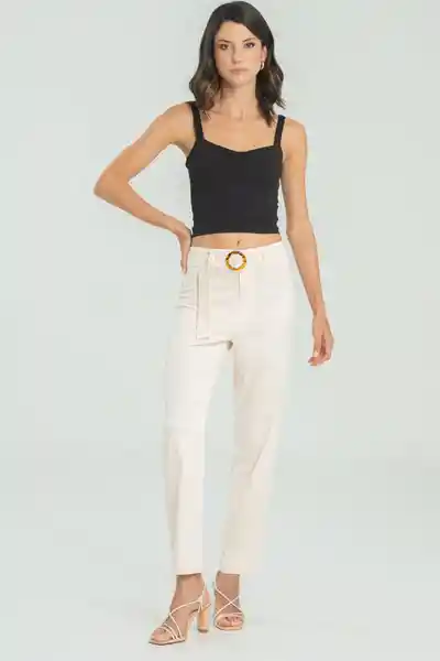 Pantalón Tobillero Swam Color Marfil Talla 8 Ragged
