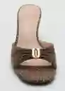 Sandalias Piece Marron Talla 37 Mujer Mango