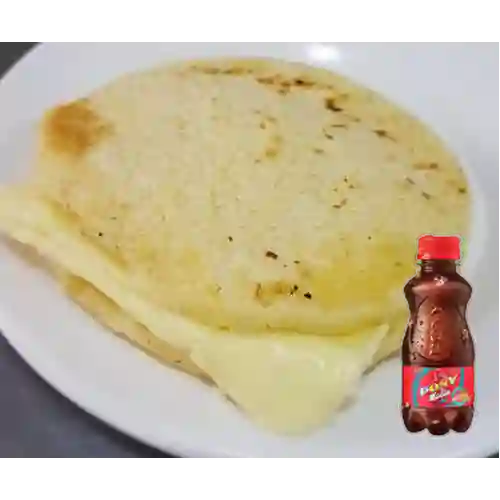 Combo Arepa Doble Queso + Pony Malta Mini 200 ml