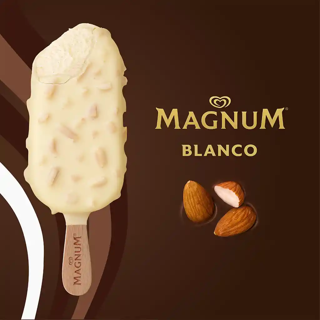 Paleta Helada Magnum Almendras Chocolate Blanco