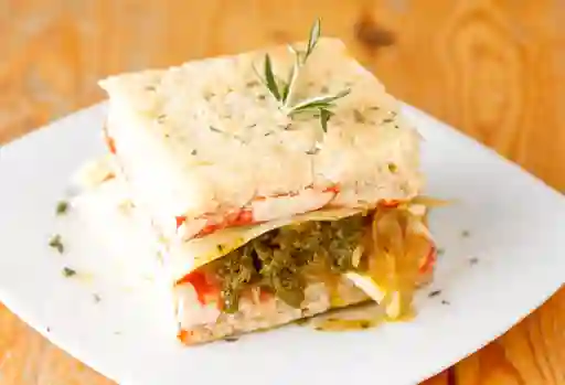 Sanduche en Focaccia Vegetariano.