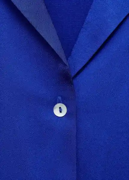 Camisa Sassa Azul Noche Talla L Mujer Mango