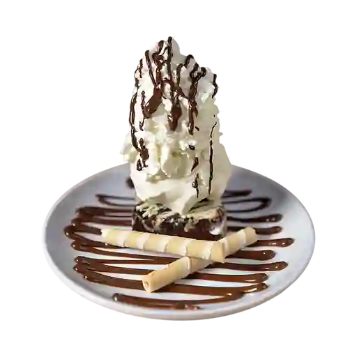 Brownie Caliente con Helado