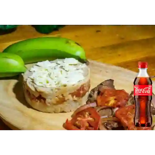 Combo Cayeye c/ Carne en Bistec +Cocacola Orig 400ml