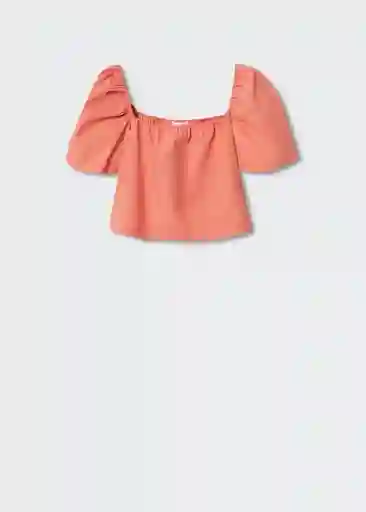 Blusa Miri-H Coral Talla L Mujer Mango