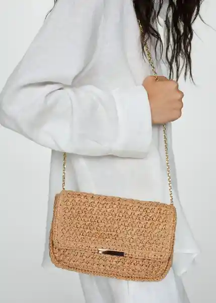 Bolso M Madrid Beige Talla 99 Mujer Mango