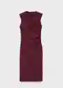 Vestido Belle Burdeos Talla M Mujer Mango