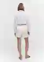 Short Julie Off White Talla S Mujer Mango