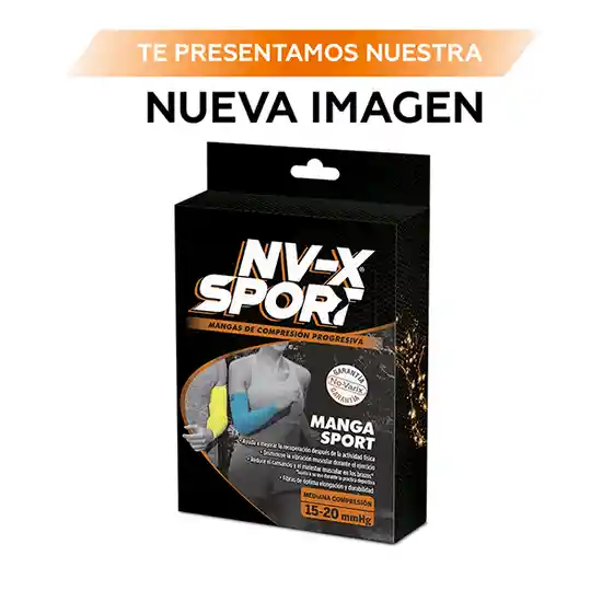 Fucsia Nv-X Sport Manga Deportiva 15-20 Mm/Hg Acid M