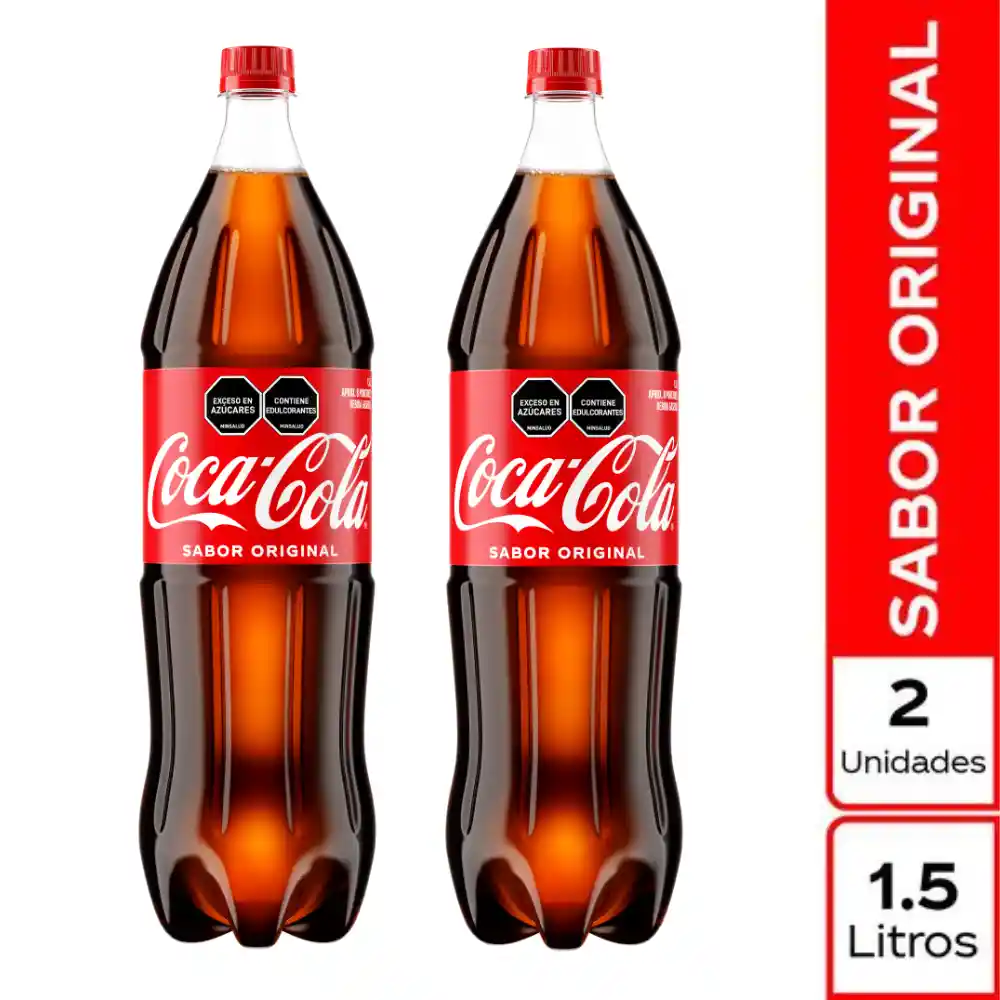 Gaseosa Coca-Cola Sabor Original 1.5L X 2 Unds
