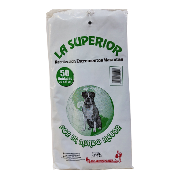 La Superior Bolsa Para Mascota 20 x 24 50 und