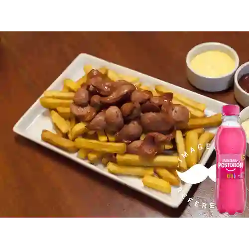 Combo Salchipapa Ranchera + Manzana 250 ml