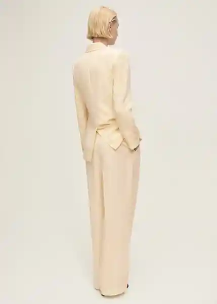 Pantalón Brera Vainilla Talla 38 Mujer Mango