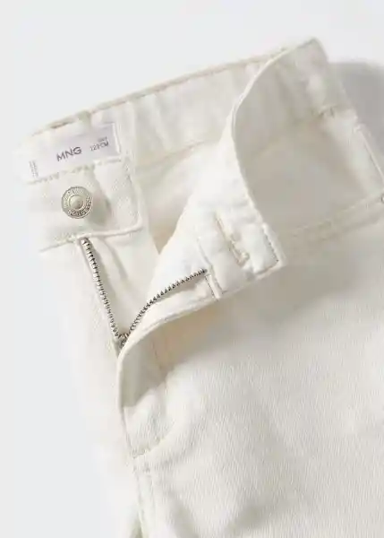 Jeans Culotte3 Blanco Talla 07 Niñas Mango