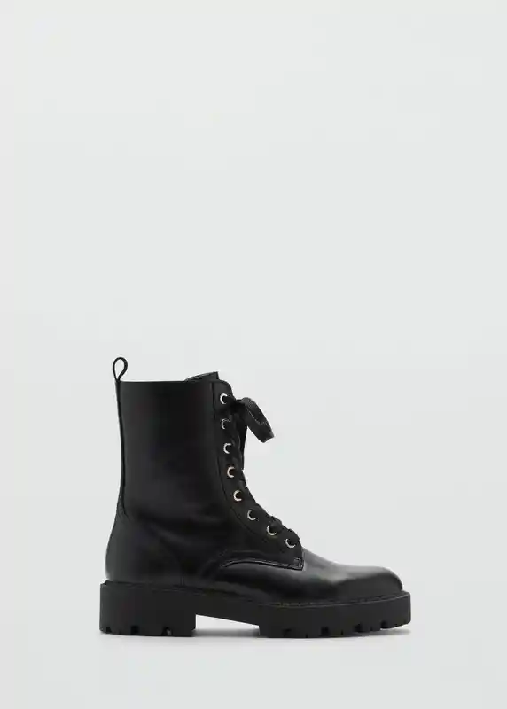 Botines Mountain Negro Talla 40 Mujer Mango