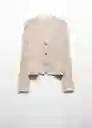 Chaqueta Cárdigan Sito Arena Talla S Mujer Mango