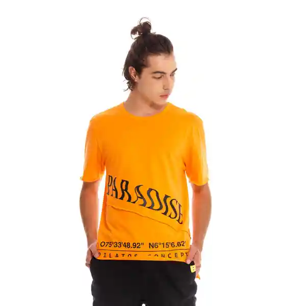 Pilatos Camiseta Manga Corta Naranja Talla L