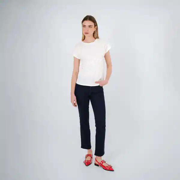 Camiseta Perlas Delantero Blanco M Fuera de Serie