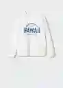 Buzo Sudadera Hawaii Offwhite Talla 12 Niños Mango