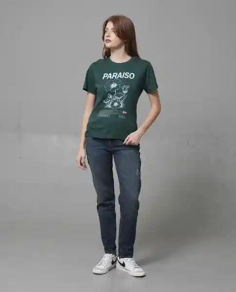 Camiseta Mujer Verde Talla S 209G010_VER194726 Rifle