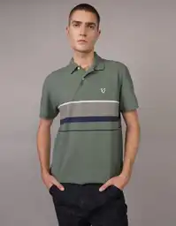 Camiseta Polo Hombre Verde Talla X-LARGE 3974300 American Eagle