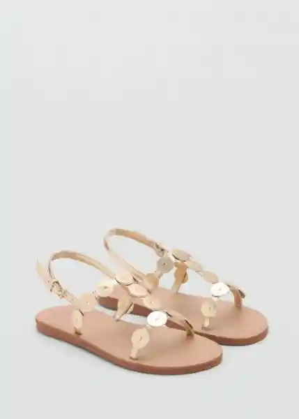 Sandalias Nati Oro Talla 34 Niñas Mango