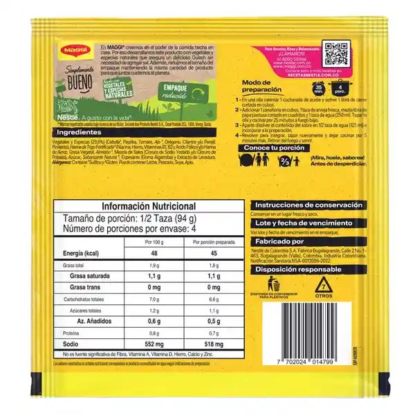 Base Maggi Para Carne Gulash 45 g