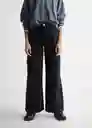 Pantalón Jean Flowcarg Negro Talla 21 Mango Girl Mango