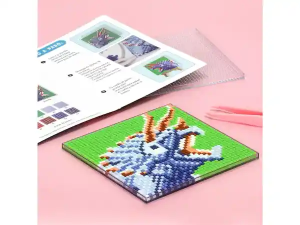 Juego Didactico Mosaico Mini Pixel Cuadrado Dinosaurio Casaideas