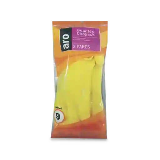 Aro Guantes Dúo Negro Amarillo Talla 9