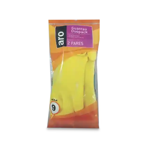 Aro Guantes Dúo Negro Amarillo Talla 9
