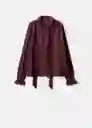 Blusa Bologna Burdeos Talla L Mujer Mango
