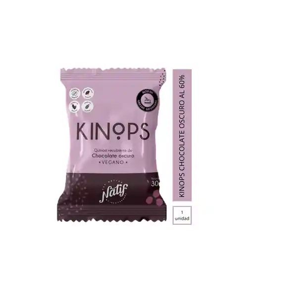 Natif Kinops Snack de Quinua y Chocolate Oscuro 