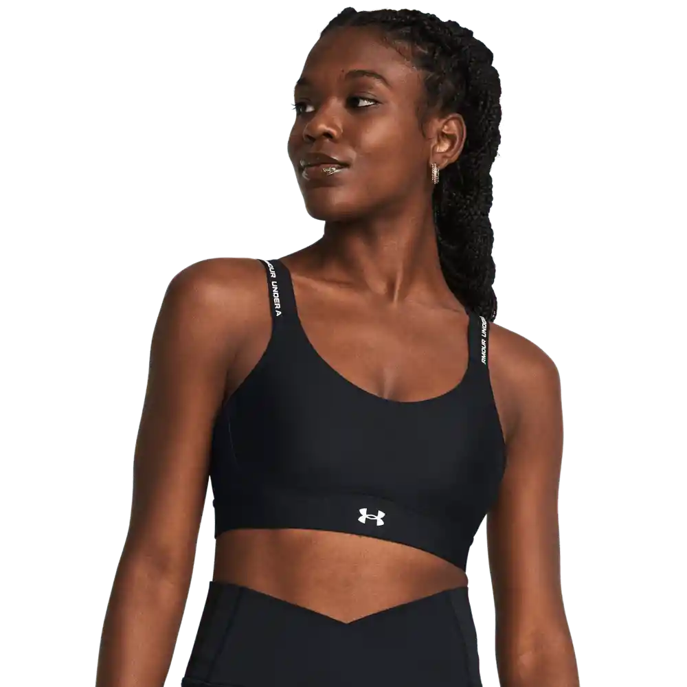 Under Armour Crop Infinity Mid Rib Wm Bra Mujer Negro XSac