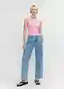 Top Gymnasti Rosa Pastel Talla M Mujer Mango