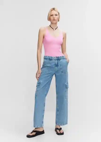 Top Gymnasti Rosa Pastel Talla M Mujer Mango