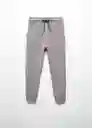 Pantalón Zipper Gris Talla 13 Niños Mango