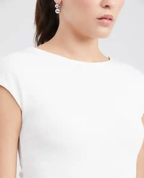 Camiseta Square Backneck Top Crudo Prístino Claro T. S Chevignon