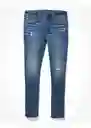 Jean Skinny Azul Talla 38 X 32 Hombre American Eagle