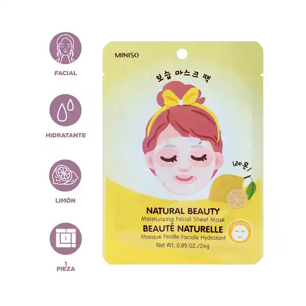 Mascarilla Facial Hidratante Natural de Limón Miniso