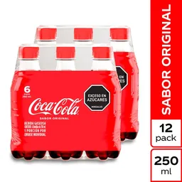 2 x Coca-Cola Gaseosa Sabor Original 250 mL x 12 Und