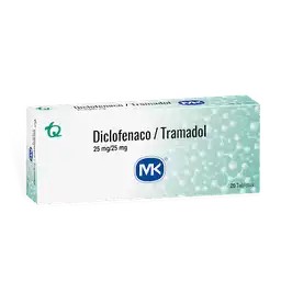 Mk Diclofenaco y Tramadol (25 mg / 25 mg)