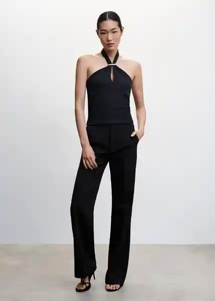 Top Cheryl Negro Talla S Mujer Mango