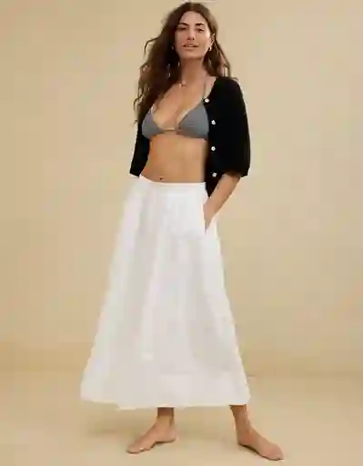 Vestido Aerie Blanco Talla: MEDIUM 1922100 American Eagle