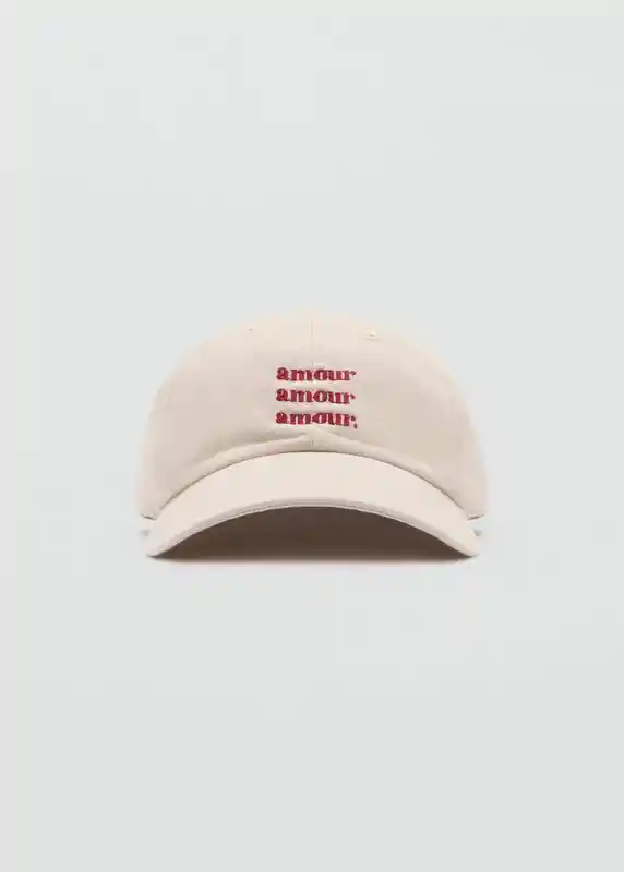 Gorra Amour Off White Talla 99 Niñas Mango